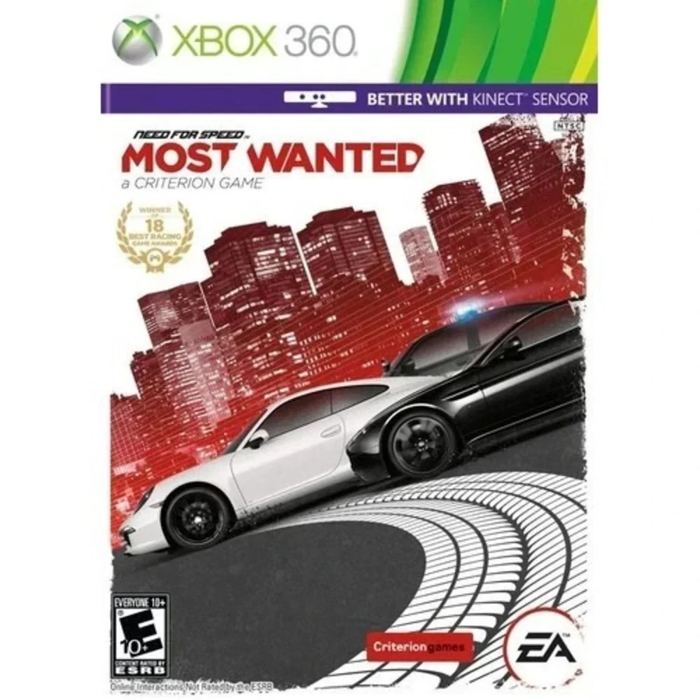 XBOX 360 Need For Speed: Most Wanted Platinum Hits Used Tested Kinect Compatible